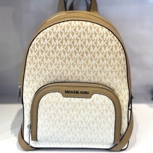 Michael Kors Jaycee Medium Ombré Signature Logo Backpack Husk